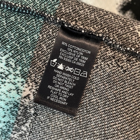 Nic+Zoe Open Longline Cardigan Womens S Colourful Green Blue Half Sleeve - Picture 10 of 11